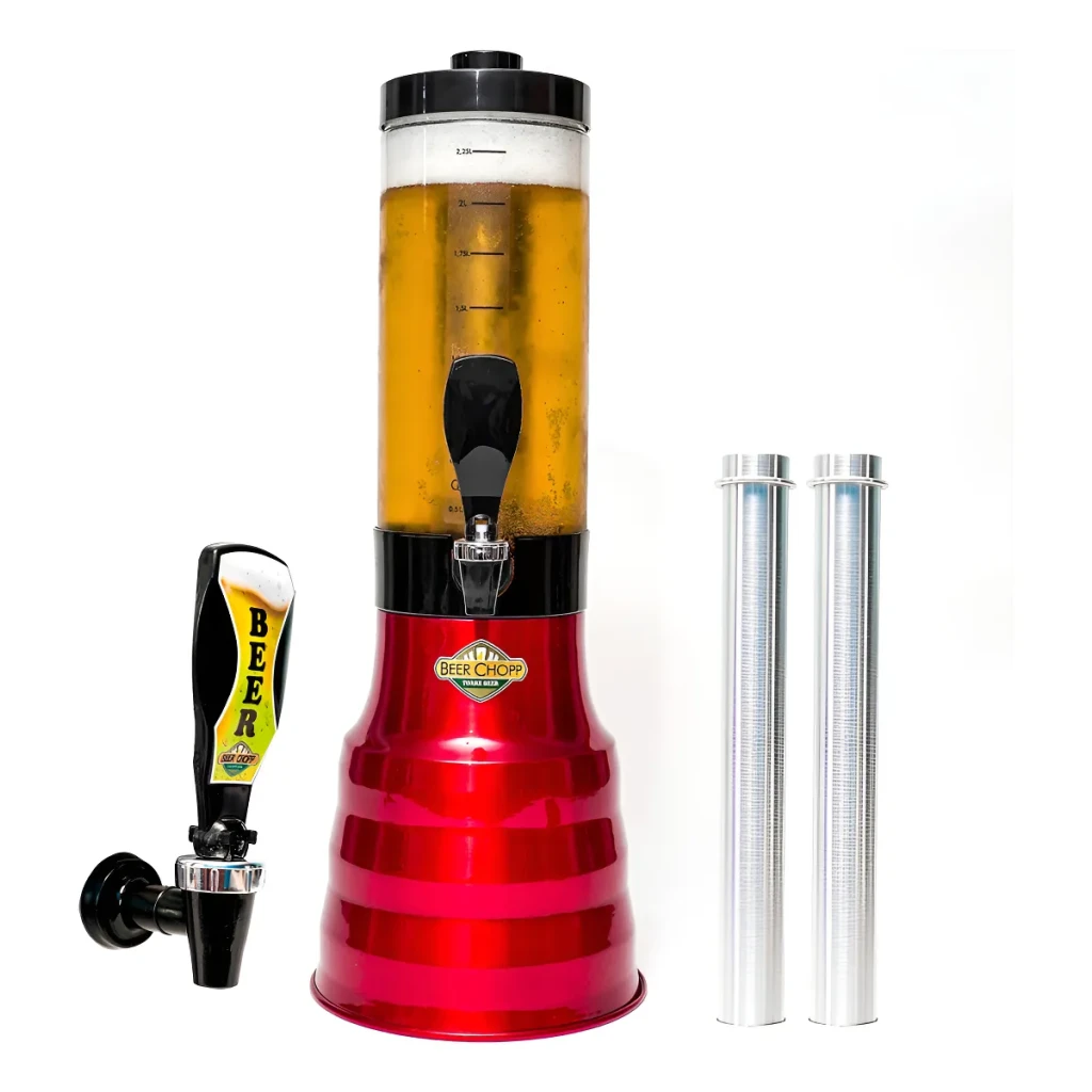 Torre De Chop Portatil 2l Base Giratória Alça De Transporte Cor Vermelho Torre De Chop Portatil 2l Base Giratória Alça De Transporte Cor Vermelho