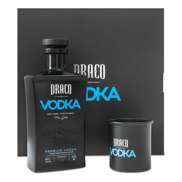 Vodka Draco Premium - 750 Ml + Caneca Preta Alumínio