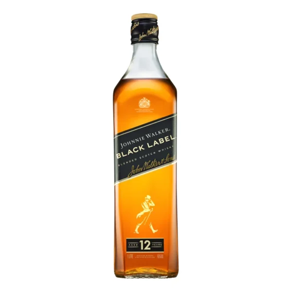 Whisky Escocês Blended Black Label Johnnie Walker Garrafa 1 Litro