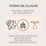 Aluguel de móveis e objetos para decorar festas sem montagem