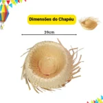 Chapeu De Palha Festa Junina Caipira Adulto São João 1un - Imagem 4