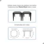 Capa De Mesa Festa Junina Veste Fácil Tecido Arraiá 140x70cm - Imagem 4