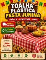 Toalha Mesa Plástica Festa Junina Arraia Decoração Premium - Imagem 2