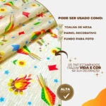 Tnt Estampado Toalha Festa Junina Arraiá Xadrez Chita 1,4x2m - Imagem 7