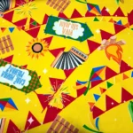 Tnt Estampado Toalha Festa Junina Arraiá Xadrez Chita 1,4x2m - Imagem 3
