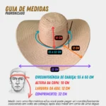 Chapéu Pantaneiro De Palha Caipira Roça Estilo Country - Imagem 9
